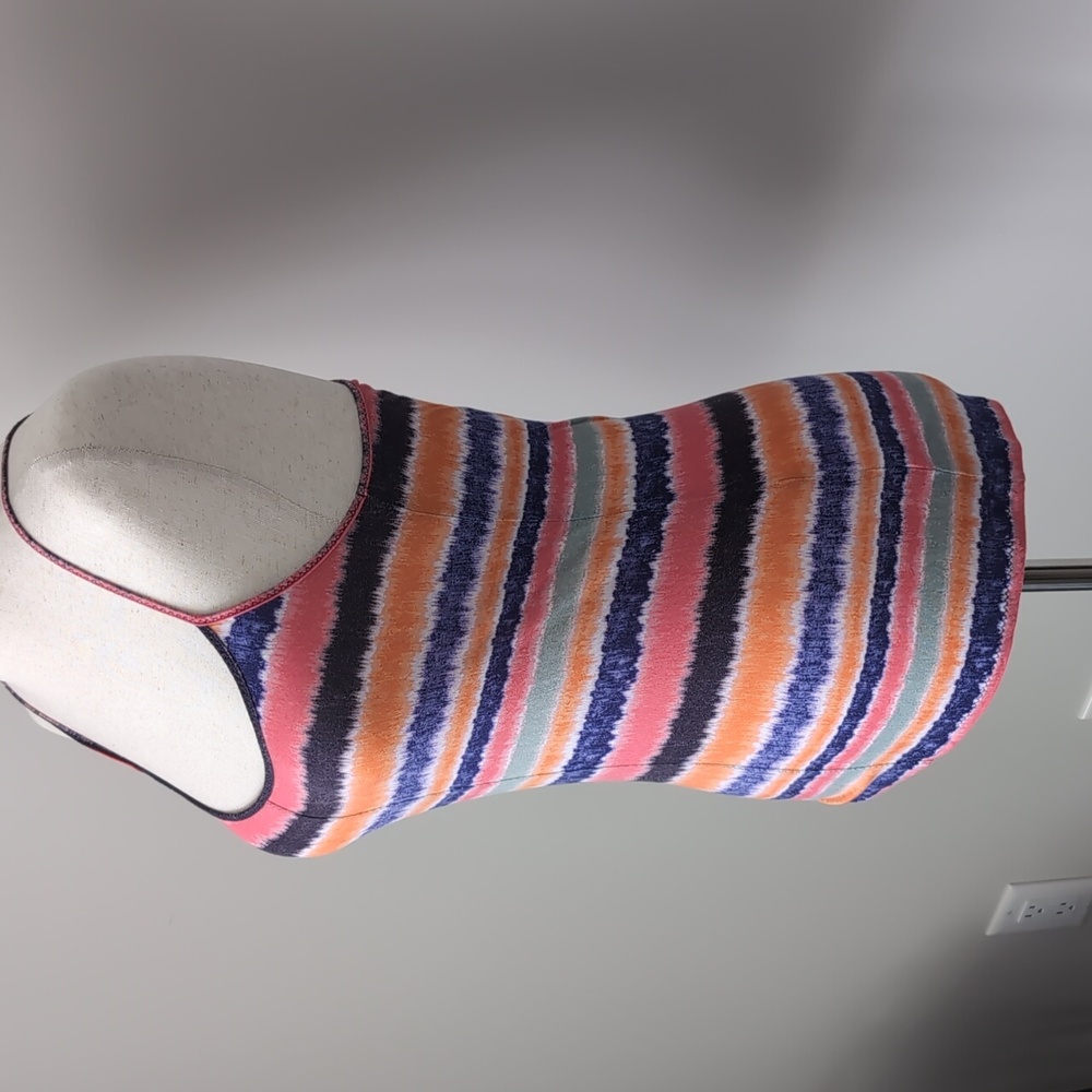 Striped Multicolor Women's Racerback Tank Top